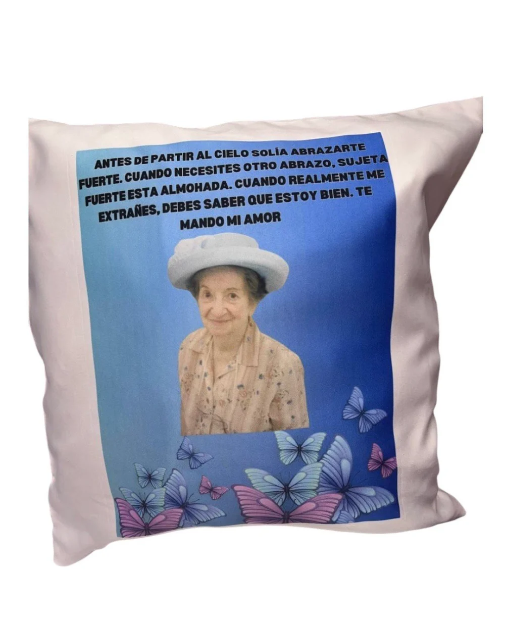 Eternal Hug: Personalized Memorial Cushion with Photo and Light